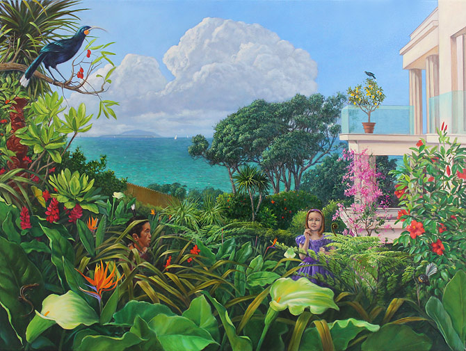 Robert Campion nz fine art oil paintings, call of the huia